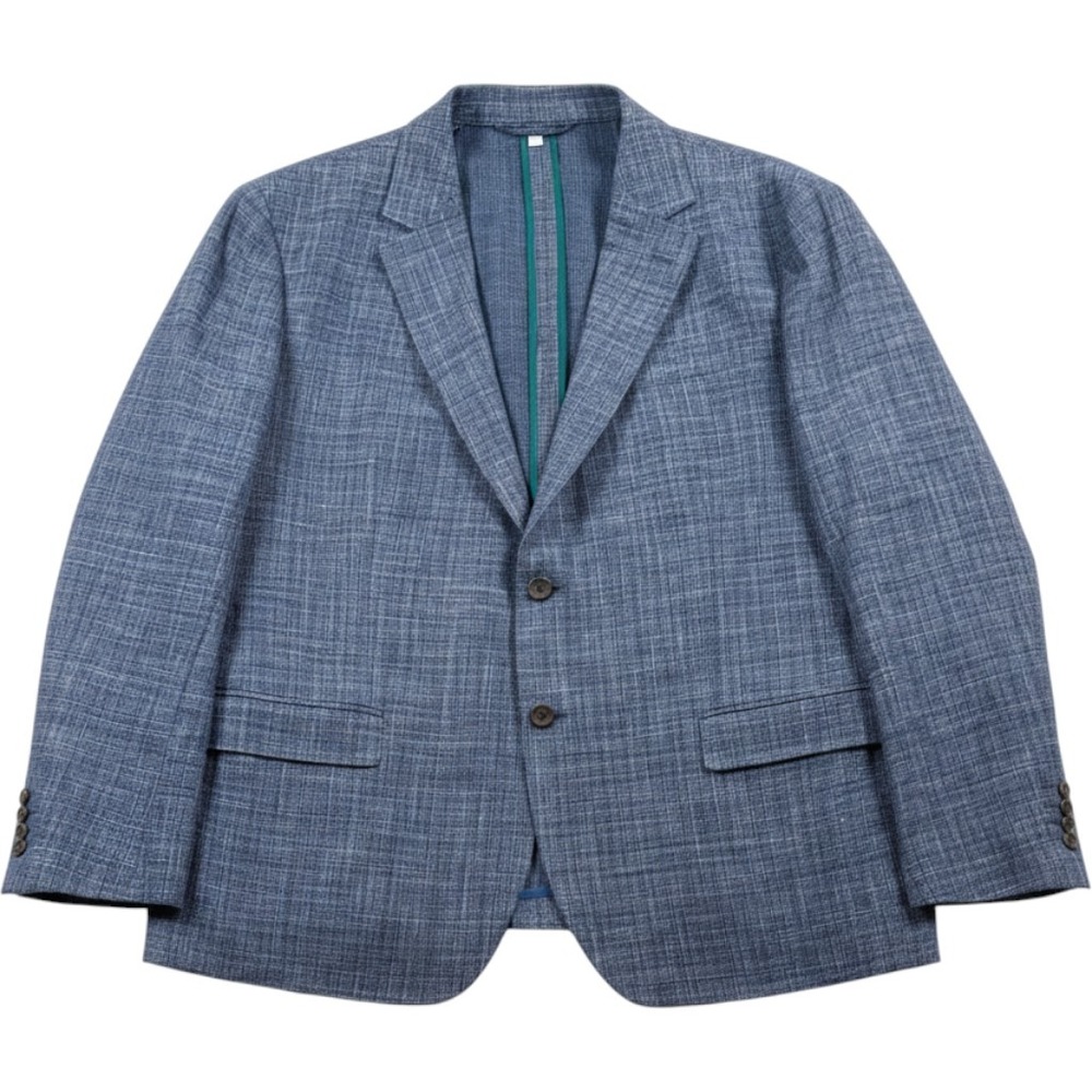 Bonobos Jetsetter Tollegno Unconstructed Italian Blazer 48R Blue Wool Linen